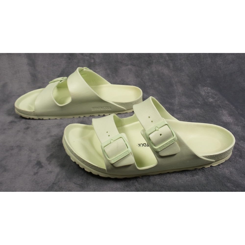 Birkenstock Arizona EVA Shoes Womens Size 41 Green Sandals Double Strap Buckle - Picture 5 of 12